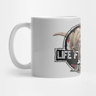 "Life Finds a Way" - Dr Ian Malcolm Jurassic Quote - T-Rex Mug